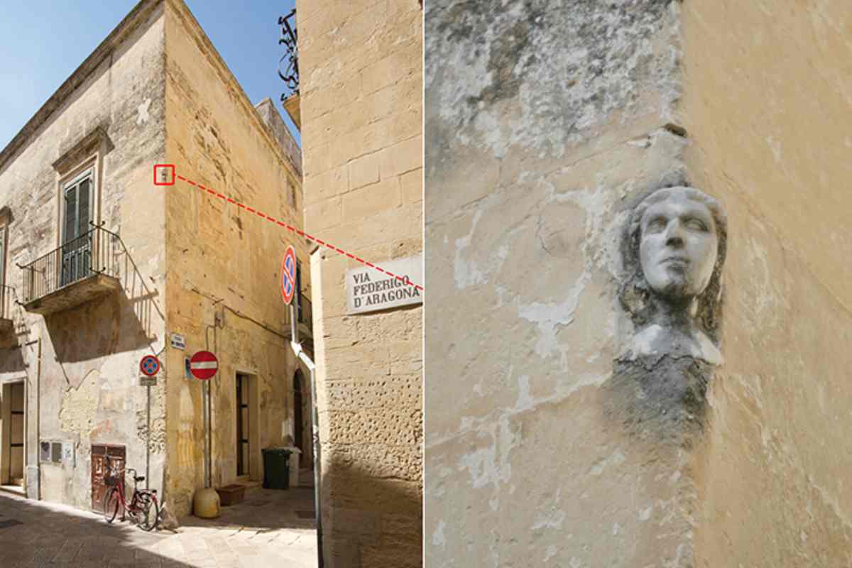 volto donna lecce leggenda amore via d'aragona