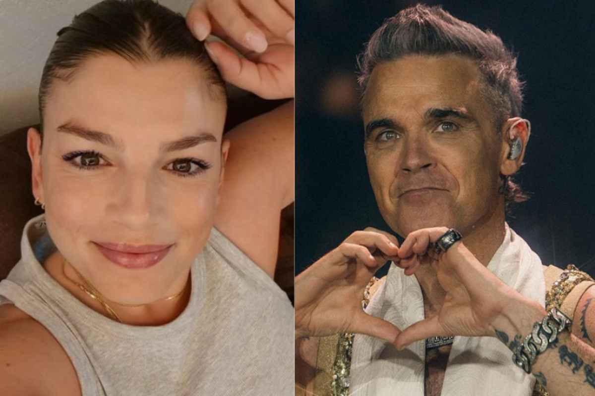 Emma Marrone e il bacio indiretto a Robbie Williams